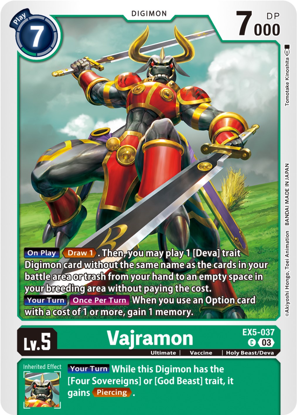 Vajramon [EX5-037] [Animal Colosseum] | Arkham Games and Comics