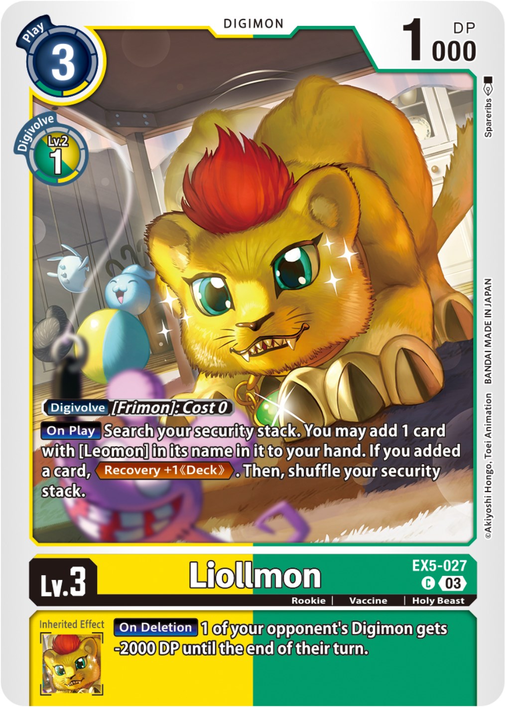 Liollmon [EX5-027] [Animal Colosseum] | Arkham Games and Comics