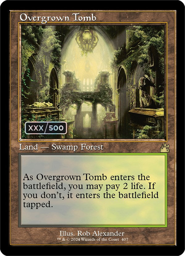 Overgrown Tomb (Retro) (Serialized) [Ravnica Remastered] | Arkham Games and Comics