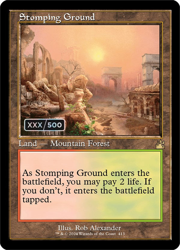 Stomping Ground (Retro) (Serialized) [Ravnica Remastered] | Arkham Games and Comics