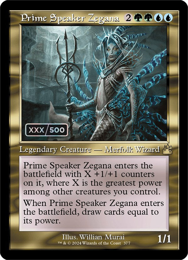 Prime Speaker Zegana (Retro) (Serialized) [Ravnica Remastered] | Arkham Games and Comics