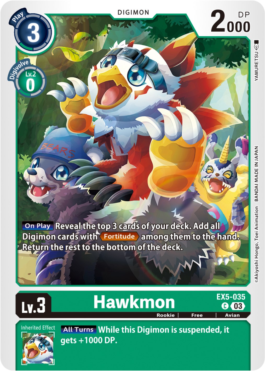 Hawkmon [EX5-035] [Animal Colosseum] | Arkham Games and Comics