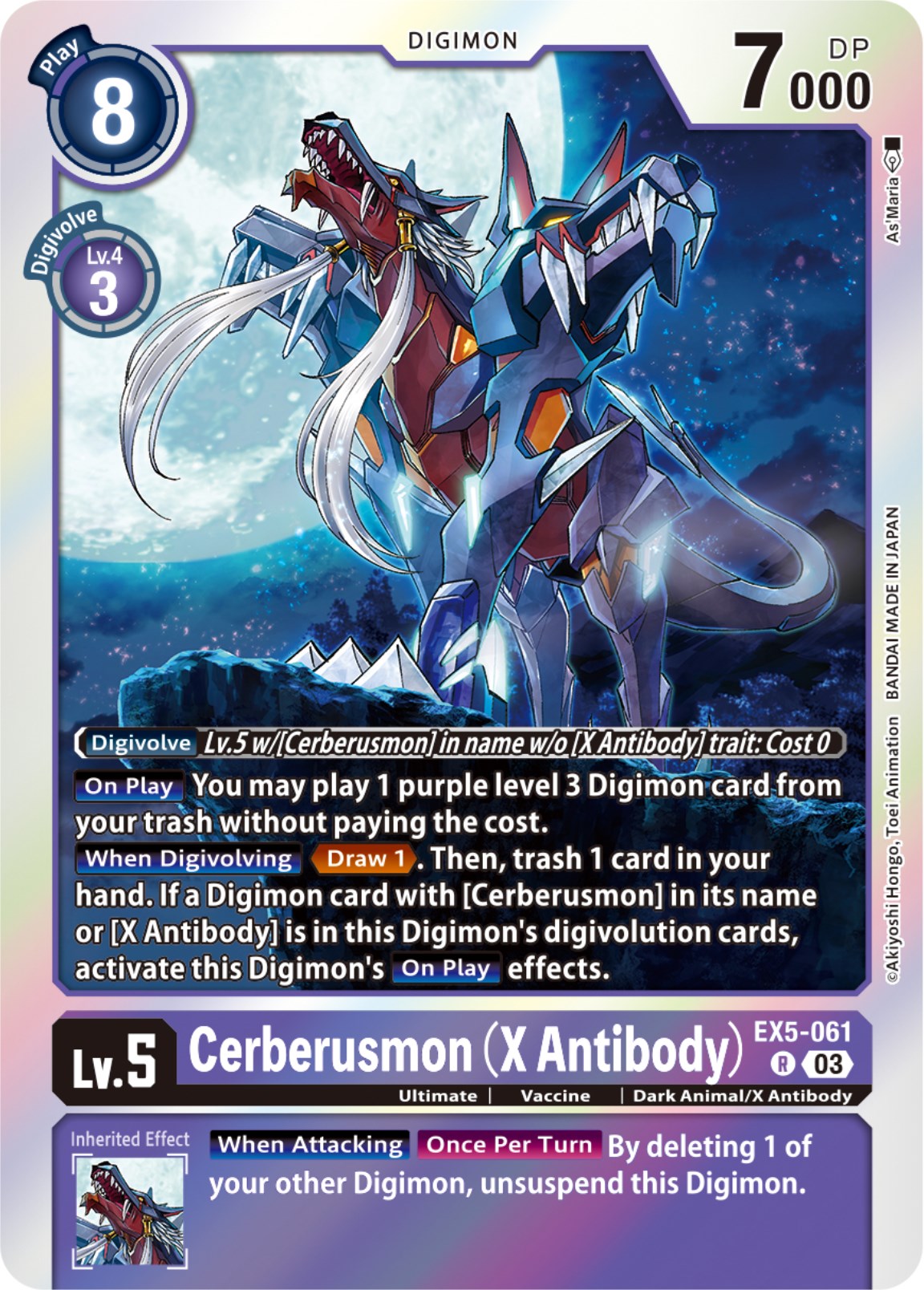 Cerberusmon (X Antibody) [EX5-061] [Animal Colosseum] | Arkham Games and Comics