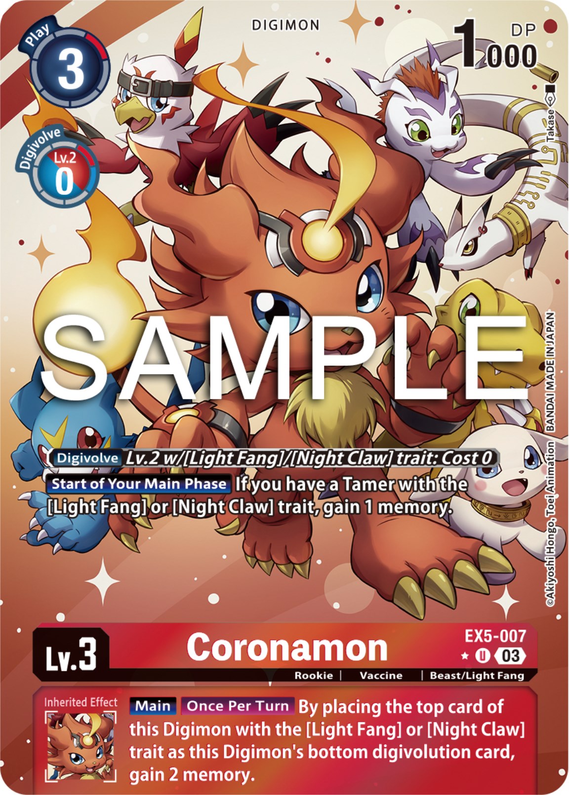 Coronamon [EX5-007] (Alternate Art) [Animal Colosseum] | Arkham Games and Comics