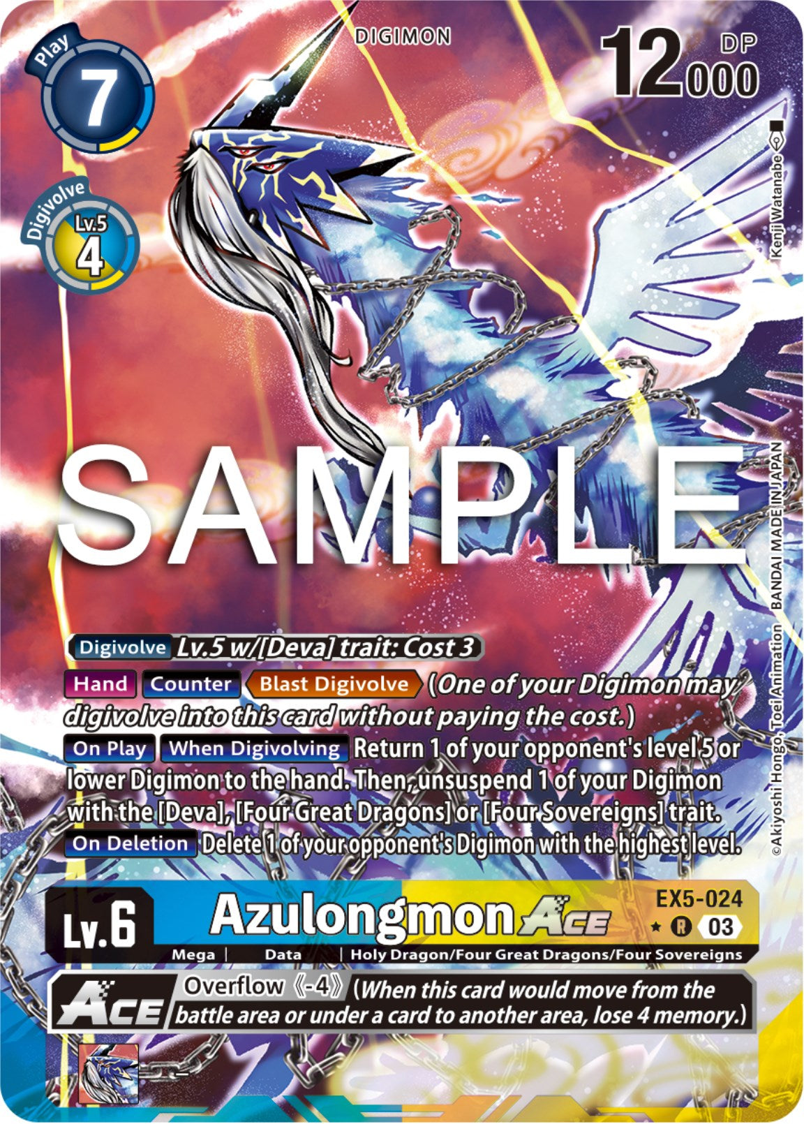 Azulongmon Ace [EX5-024] (Alternate Art) [Animal Colosseum] | Arkham Games and Comics