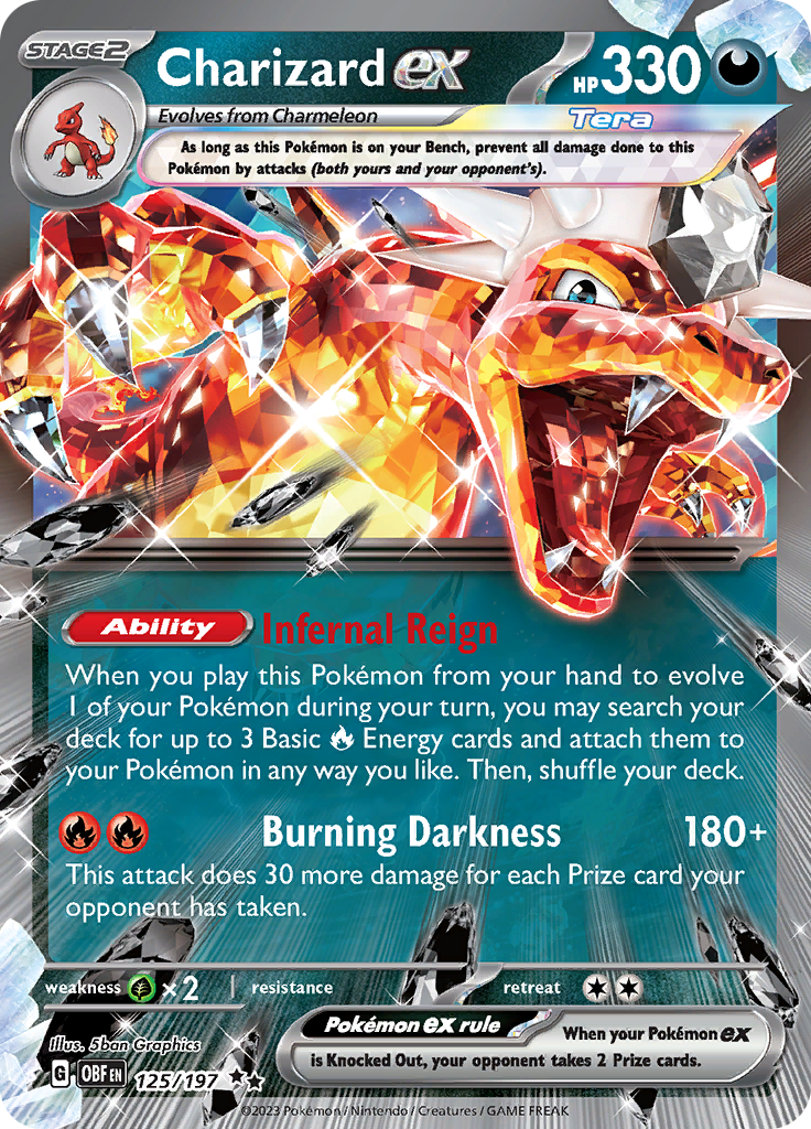 Charizard ex (125/197) [Scarlet & Violet: Obsidian Flames] | Arkham Games and Comics