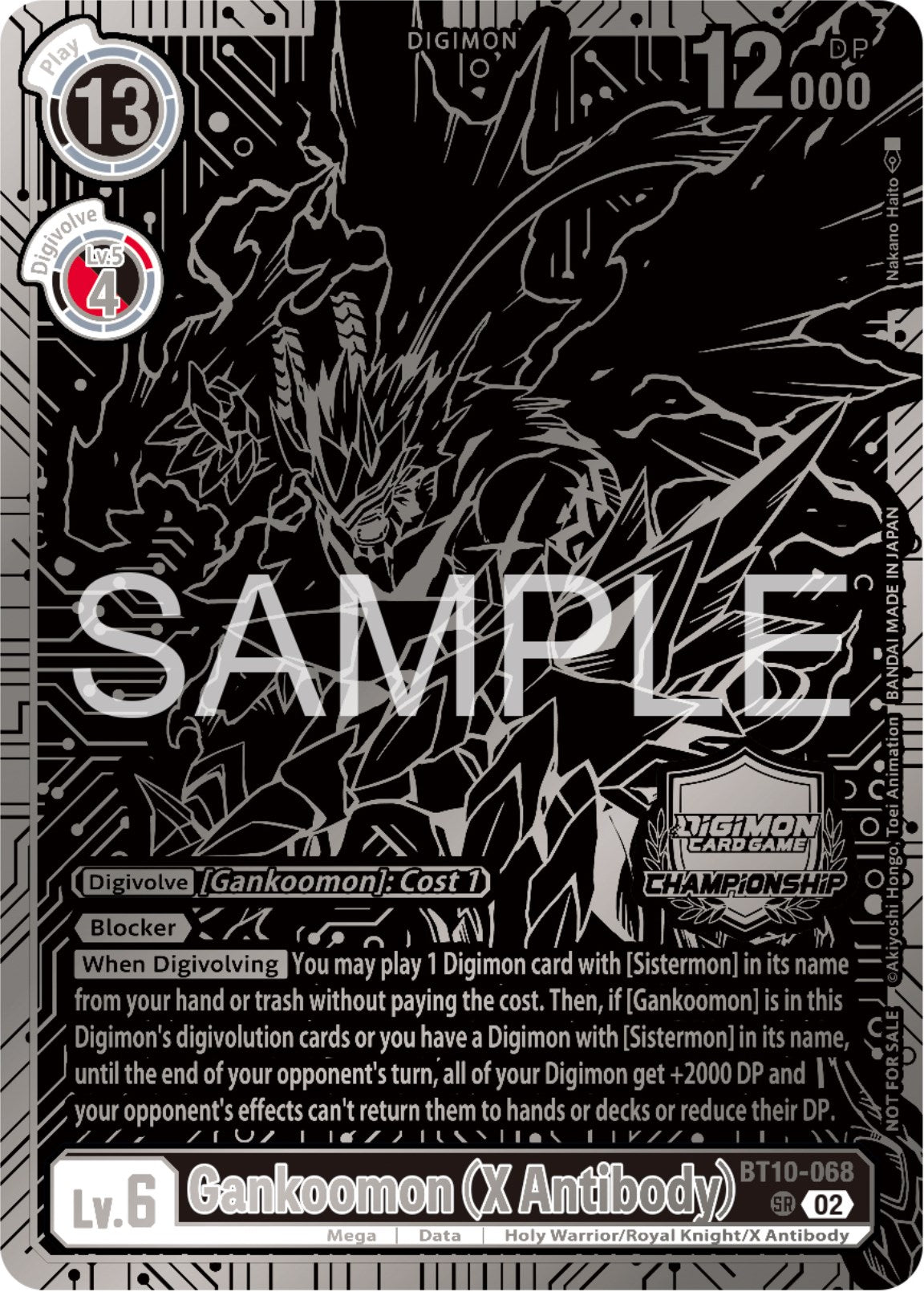 Gankoomon [BT10-068] (X Antibody) (2023 Championship Finals 2nd Place) [Xros Encounter Promos] | Arkham Games and Comics