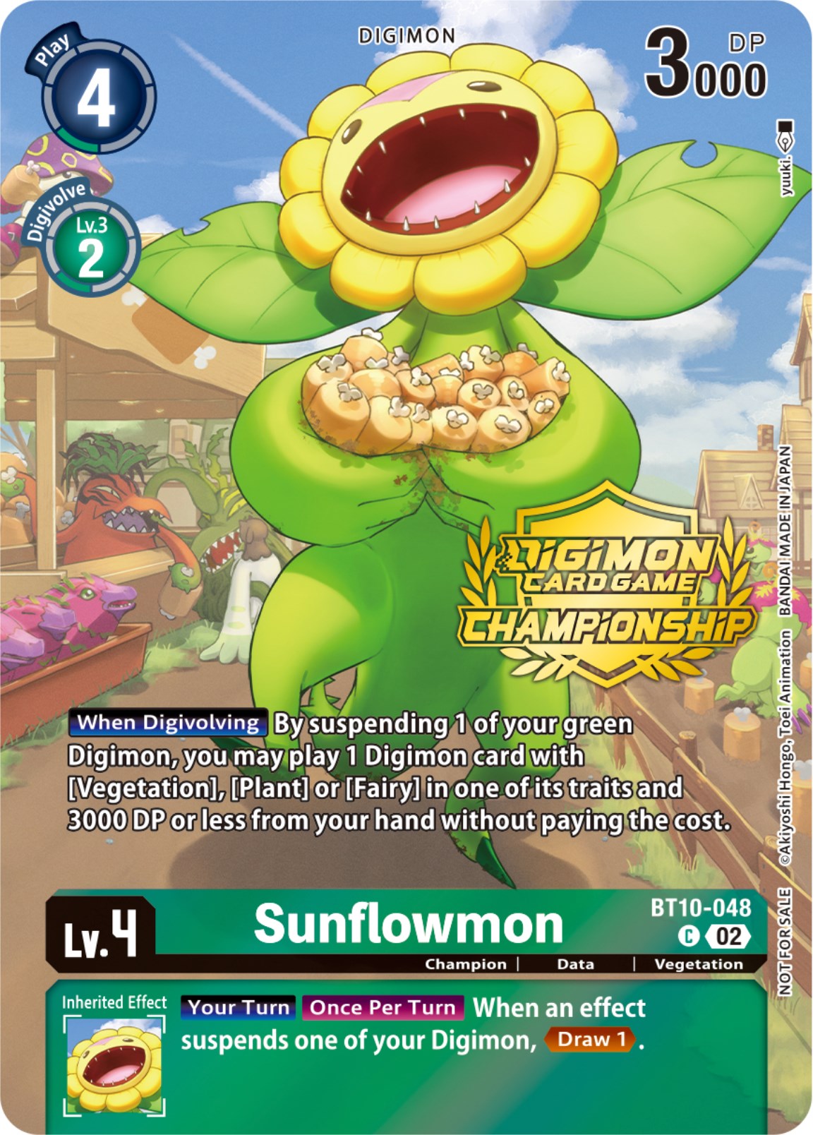 Sunflowmon [BT10-048] (Championship 2023 Tamers Pack) [Xros Encounter Promos] | Arkham Games and Comics