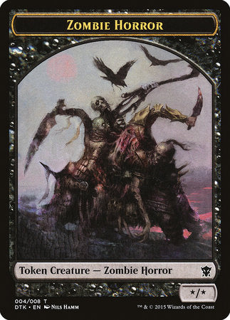 Zombie Horror Token [Dragons of Tarkir Tokens] | Arkham Games and Comics