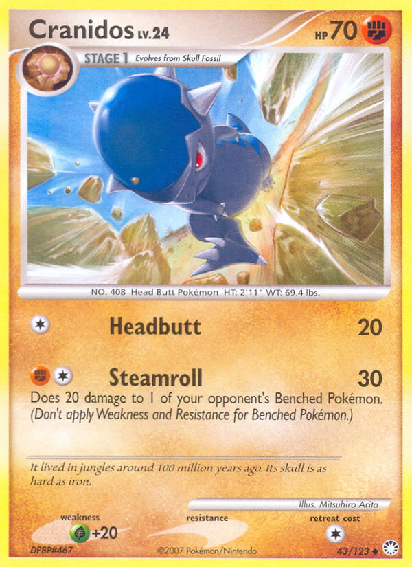 Cranidos (43/123) [Diamond & Pearl: Mysterious Treasures] | Arkham Games and Comics