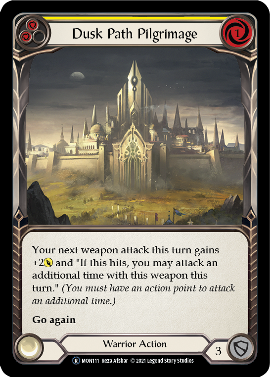 Dusk Path Pilgrimage (Yellow) [U-MON111-RF] (Monarch Unlimited)  Unlimited Rainbow Foil | Arkham Games and Comics