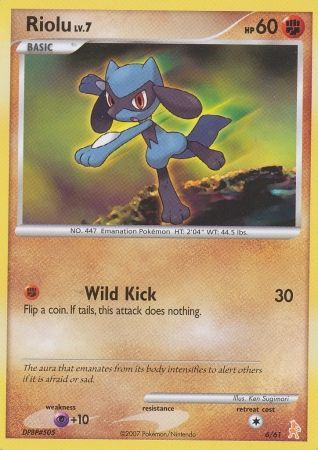 Riolu (6/61) [Diamond & Pearl: Trainer Kit - Lucario] | Arkham Games and Comics