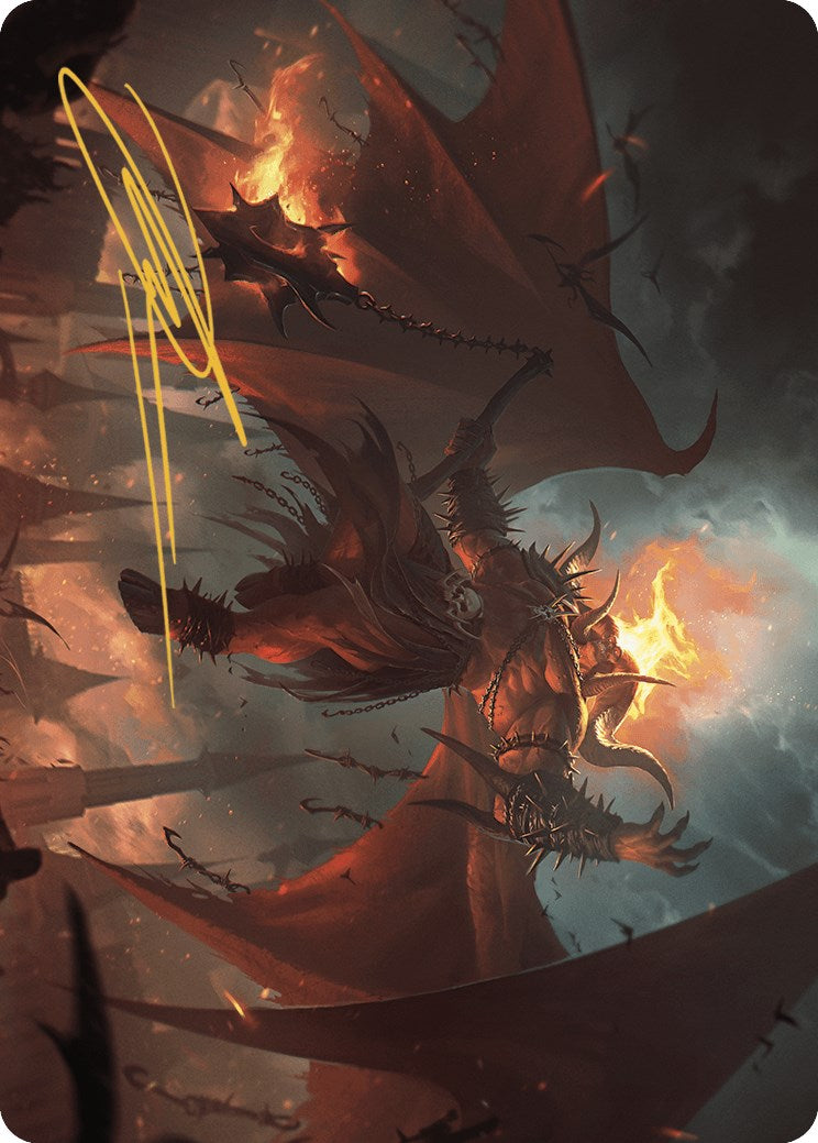 Rakdos, Patron of Chaos Art Card (22/49) (Gold-Stamped Signature) [Murders at Karlov Manor Art Series] | Arkham Games and Comics