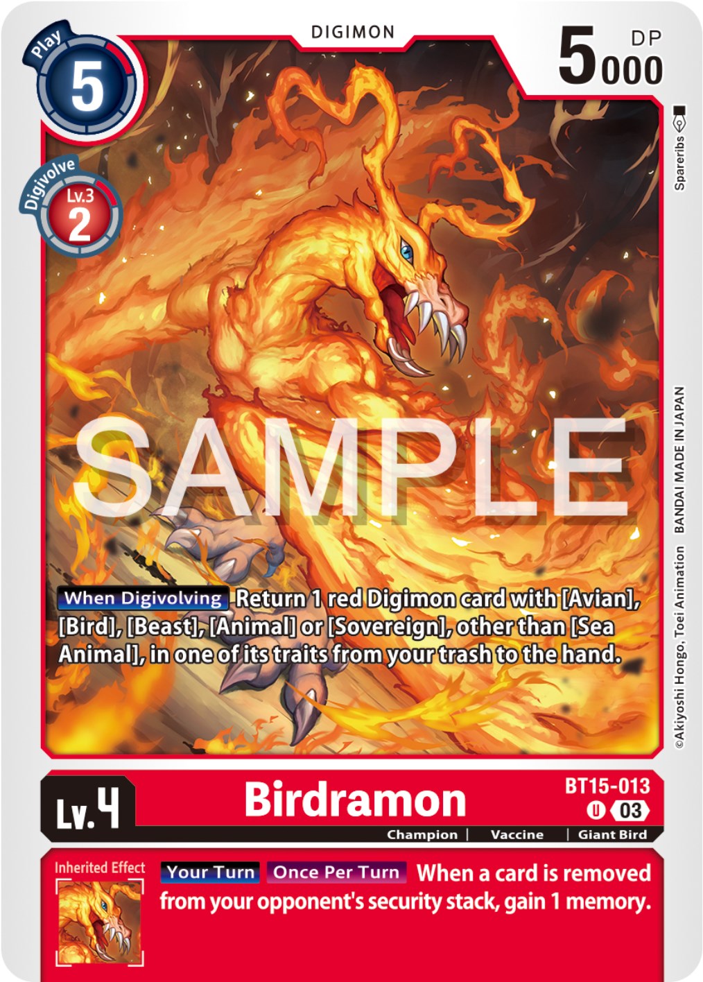 Birdramon [BT15-013] [Exceed Apocalypse] | Arkham Games and Comics