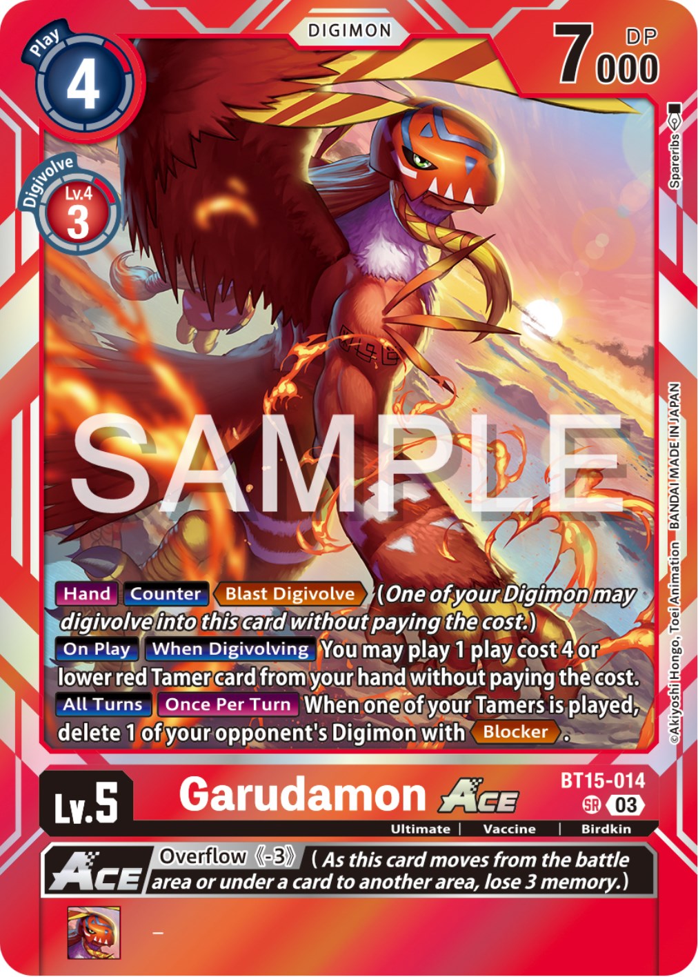 Garudamon Ace [BT15-014] [Exceed Apocalypse] | Arkham Games and Comics