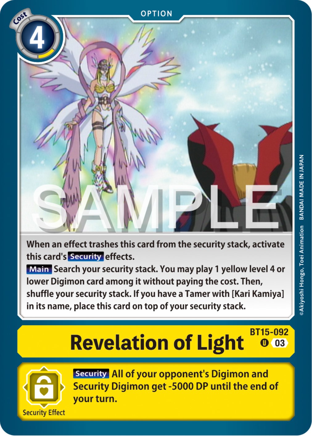 Revelation of Light [BT15-092] [Exceed Apocalypse] | Arkham Games and Comics