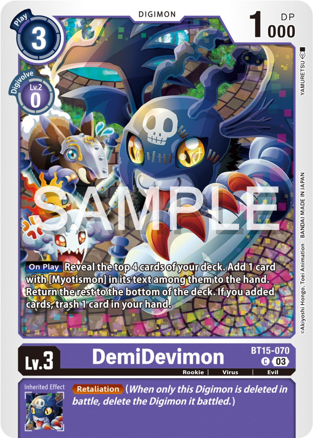 DemiDevimon [BT15-070] [Exceed Apocalypse] | Arkham Games and Comics