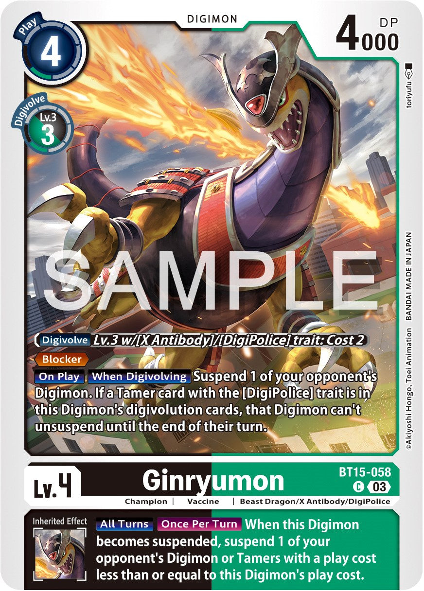 Ginryumon [BT15-058] [Exceed Apocalypse] | Arkham Games and Comics