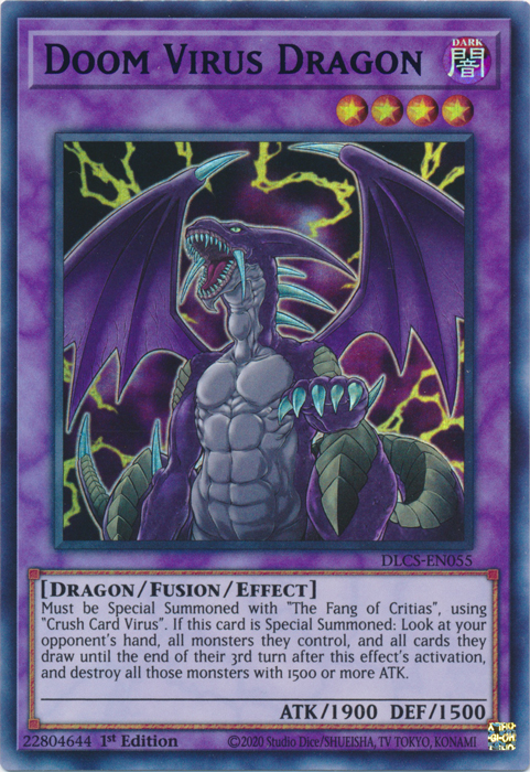 Doom Virus Dragon (Purple) [DLCS-EN055] Ultra Rare | Arkham Games and Comics