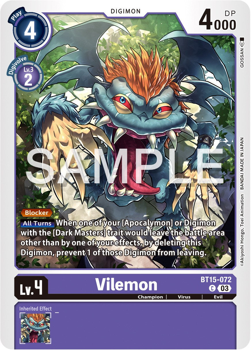 Vilemon [BT15-072] [Exceed Apocalypse] | Arkham Games and Comics