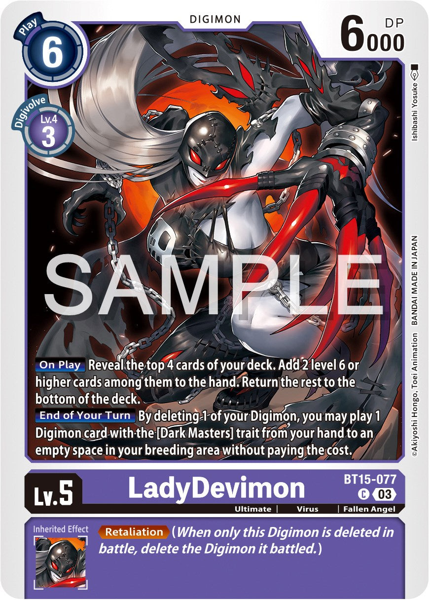 LadyDevimon [BT15-077] [Exceed Apocalypse] | Arkham Games and Comics