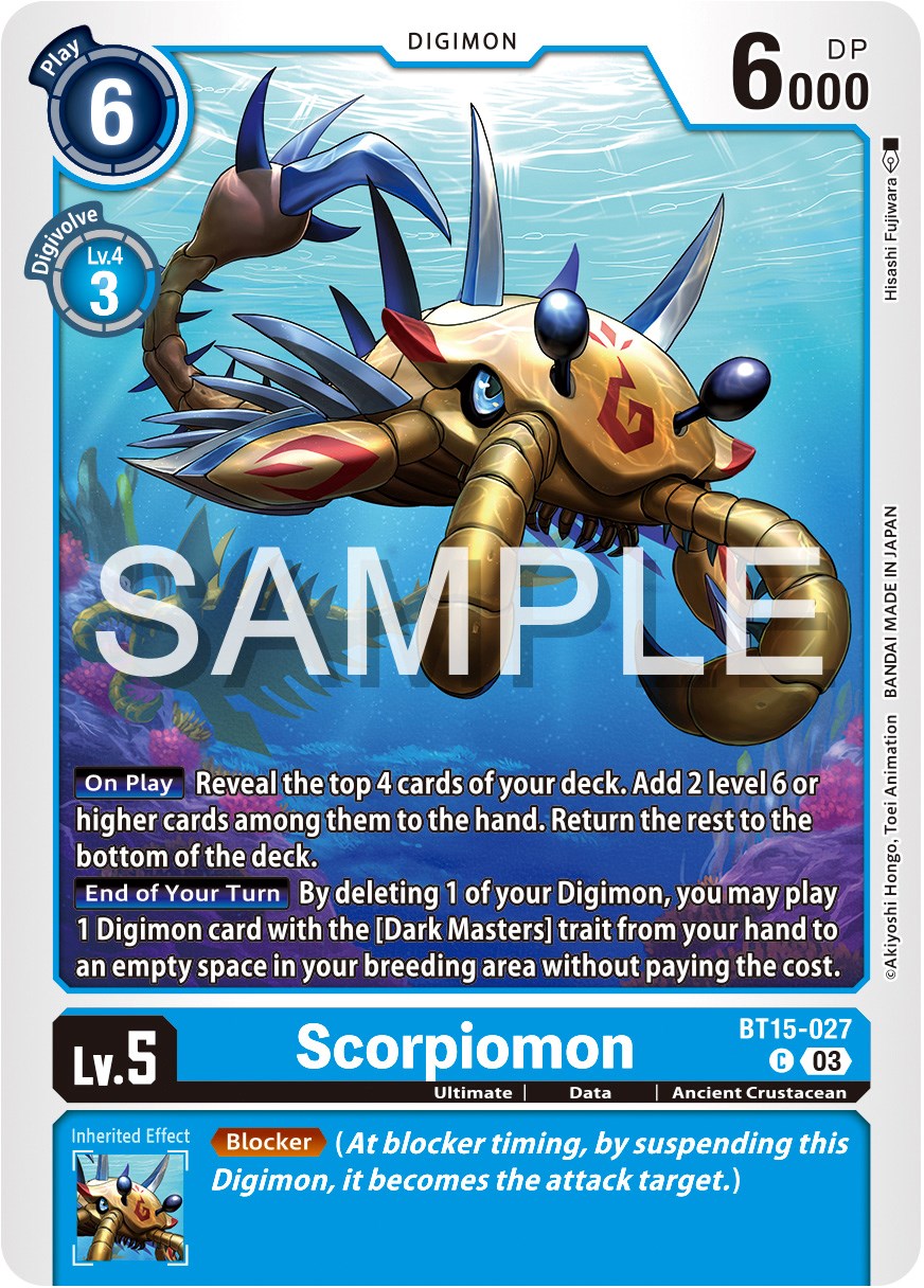 Scorpiomon [BT15-027] [Exceed Apocalypse] | Arkham Games and Comics