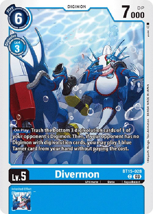 Divermon [BT15-028] [Exceed Apocalypse] | Arkham Games and Comics