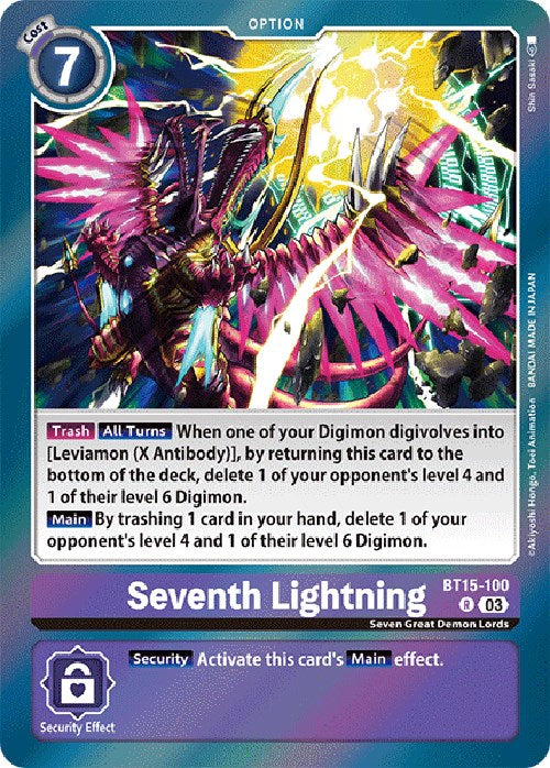 Seventh Lightning [BT15-100] [Exceed Apocalypse] | Arkham Games and Comics