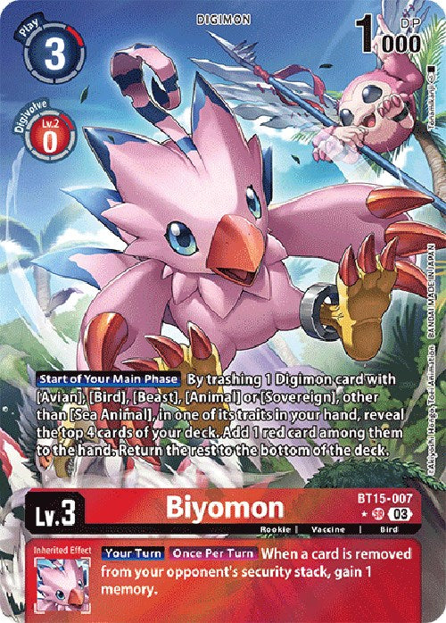 Biyomon [BT15-007] (Alternate Art) [Exceed Apocalypse] | Arkham Games and Comics