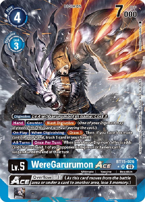 WereGarurumon Ace [BT15-026] (Alternate Art) [Exceed Apocalypse] | Arkham Games and Comics