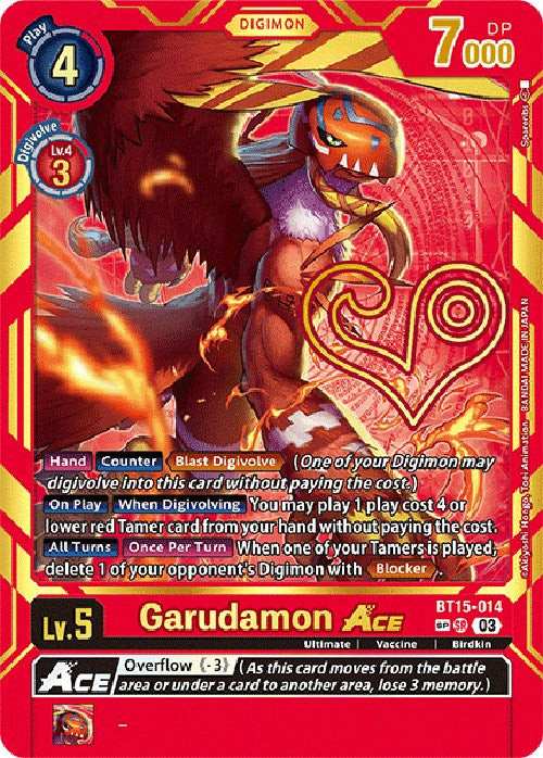 Garudamon Ace (Special Rare) [BT15-014] [Exceed Apocalypse] | Arkham Games and Comics