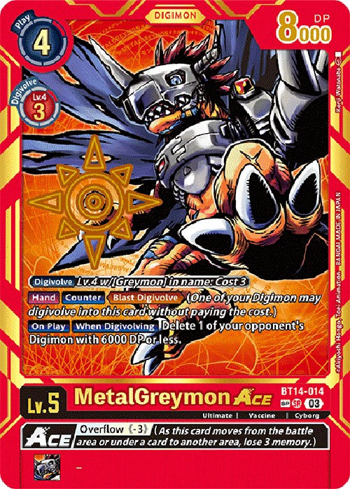 MetalGreymon Ace [BT14-014] [Exceed Apocalypse] | Arkham Games and Comics