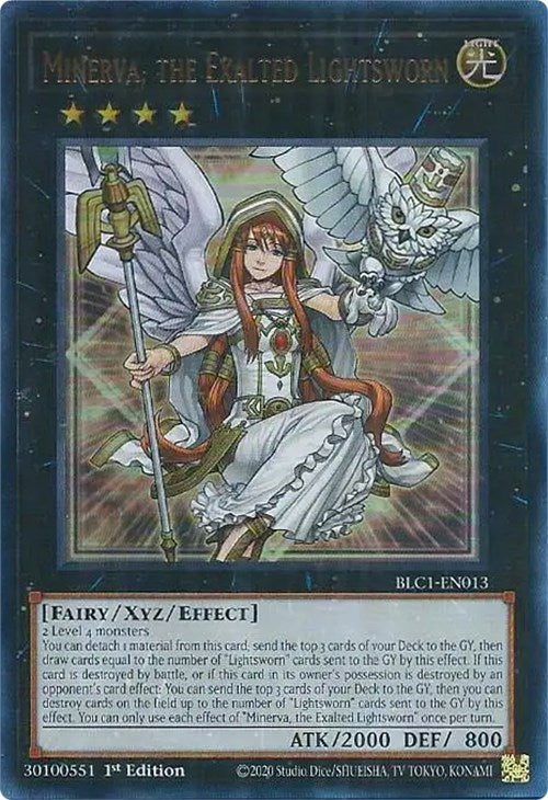 Minerva, the Exalted Lightsworn [BLC1-EN013] Ultra Rare | Arkham Games and Comics