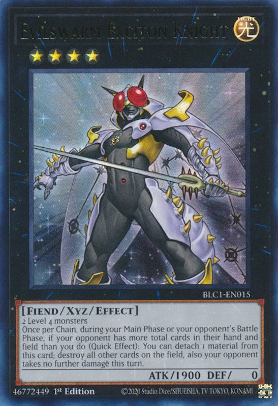 Evilswarm Exciton Knight [BLC1-EN015] Ultra Rare | Arkham Games and Comics