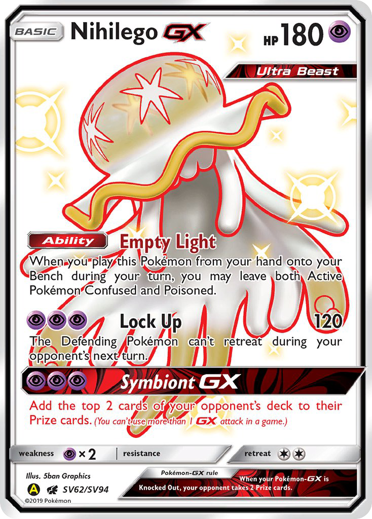 Nihilego GX (SV62/SV94) [Sun & Moon: Hidden Fates - Shiny Vault] | Arkham Games and Comics