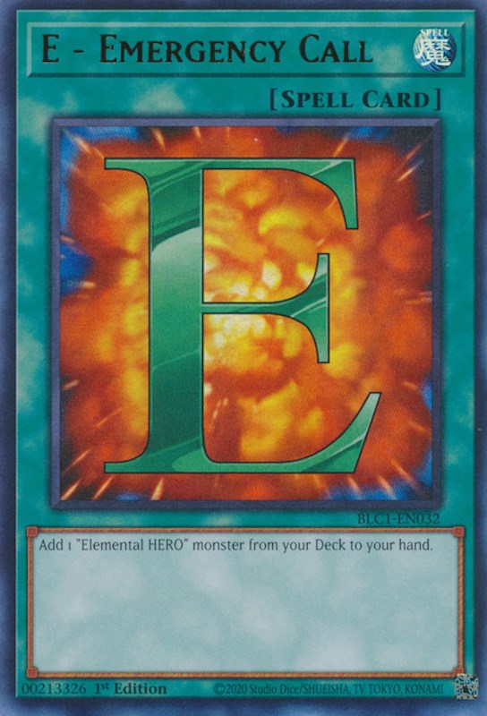 E - Emergency Call [BLC1-EN032] Ultra Rare | Arkham Games and Comics
