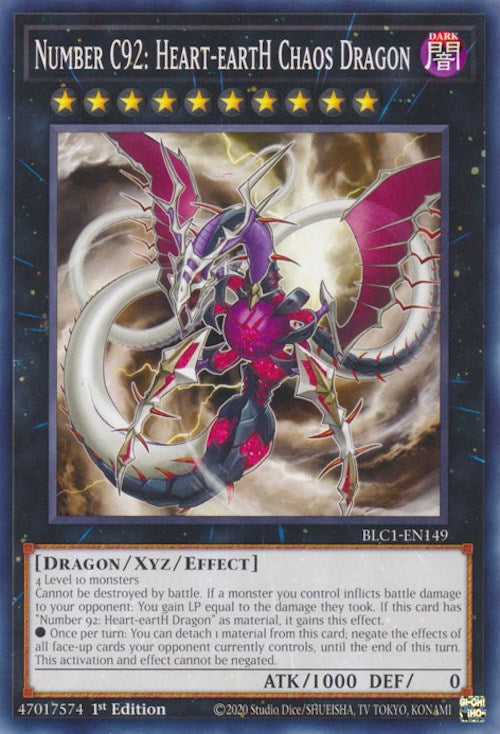 Number C92: Heart-eartH Chaos Dragon [BLC1-EN149] Common | Arkham Games and Comics