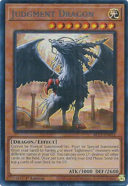 Judgment Dragon (Silver) [BLC1-EN012] Ultra Rare | Arkham Games and Comics