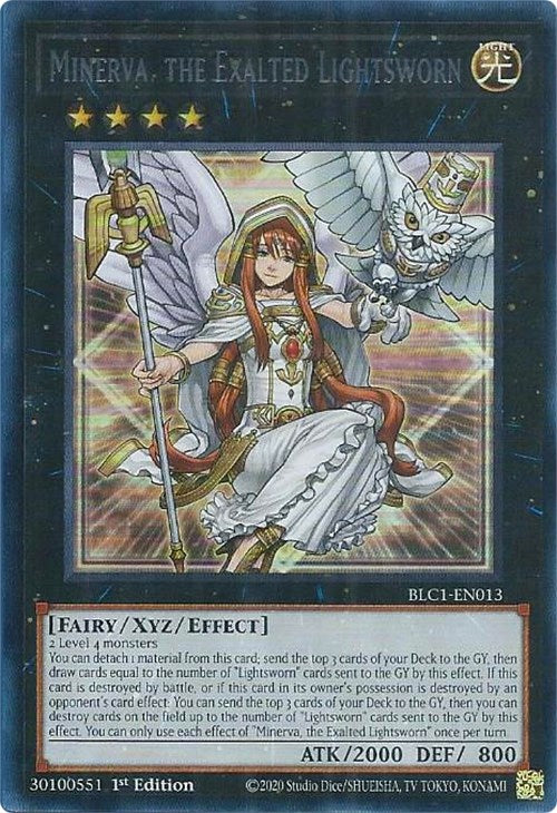 Minerva, the Exalted Lightsworn (Silver) [BLC1-EN013] Ultra Rare | Arkham Games and Comics