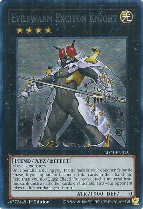 Evilswarm Exciton Knight (Silver) [BLC1-EN015] Ultra Rare | Arkham Games and Comics