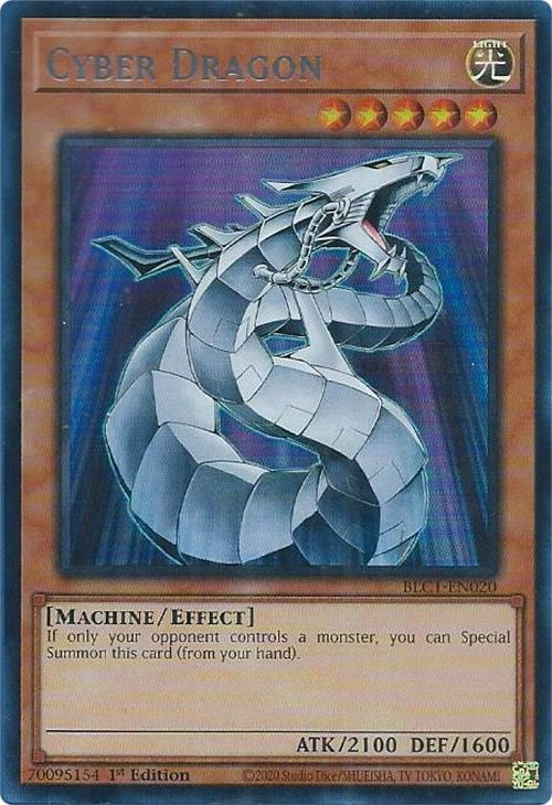 Cyber Dragon (Silver) [BLC1-EN020] Ultra Rare | Arkham Games and Comics