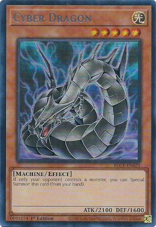 Cyber Dragon (Alternate Art) (Silver) [BLC1-EN021] Ultra Rare | Arkham Games and Comics