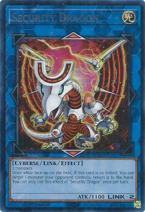 Security Dragon (Silver) [BLC1-EN043] Ultra Rare | Arkham Games and Comics