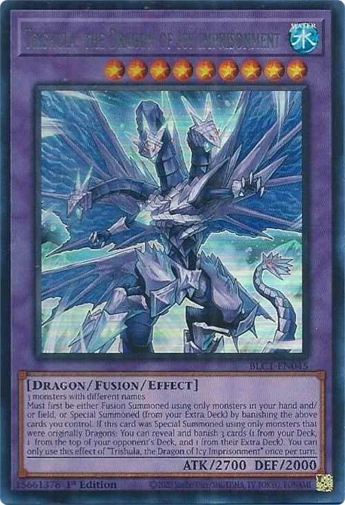 Trishula, the Dragon of Icy Imprisonment (Silver) [BLC1-EN045] Ultra Rare | Arkham Games and Comics