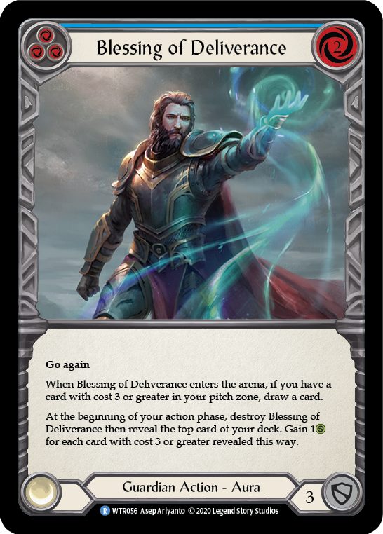 Blessing of Deliverance (Blue) [U-WTR056] (Welcome to Rathe Unlimited)  Unlimited Rainbow Foil | Arkham Games and Comics