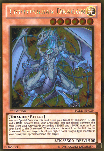 Lightpulsar Dragon [PGLD-EN039] Gold Rare | Arkham Games and Comics