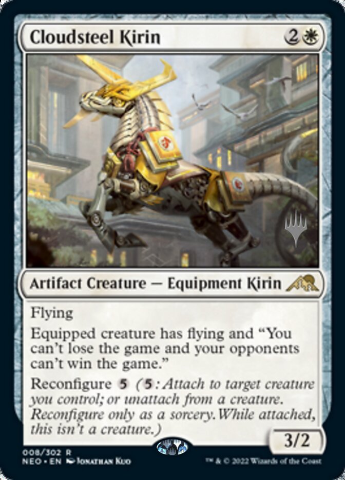 Cloudsteel Kirin (Promo Pack) [Kamigawa: Neon Dynasty Promos] | Arkham Games and Comics