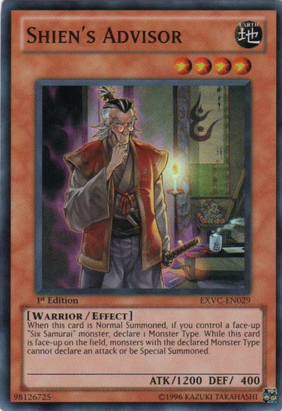 Shien's Advisor [EXVC-EN029] Super Rare | Arkham Games and Comics