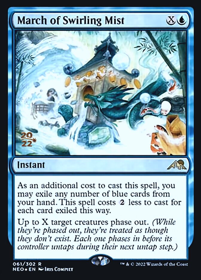 March of Swirling Mist [Kamigawa: Neon Dynasty Prerelease Promos] | Arkham Games and Comics