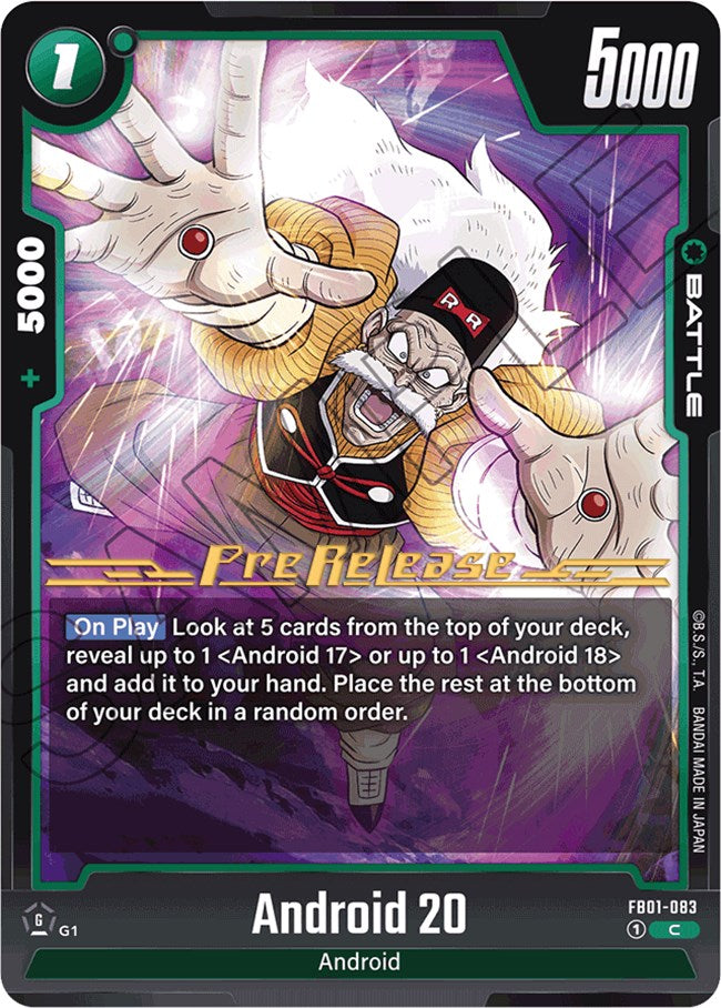 Android 20 (FB01-083) [Awakened Pulse Pre-Release Cards] | Arkham Games and Comics